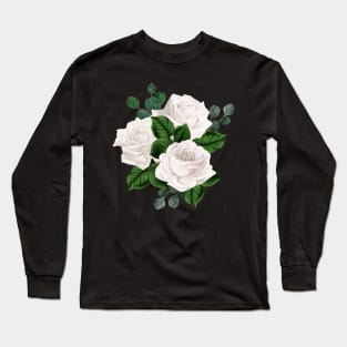 Vintage White Rose Bouquets Long Sleeve T-Shirt